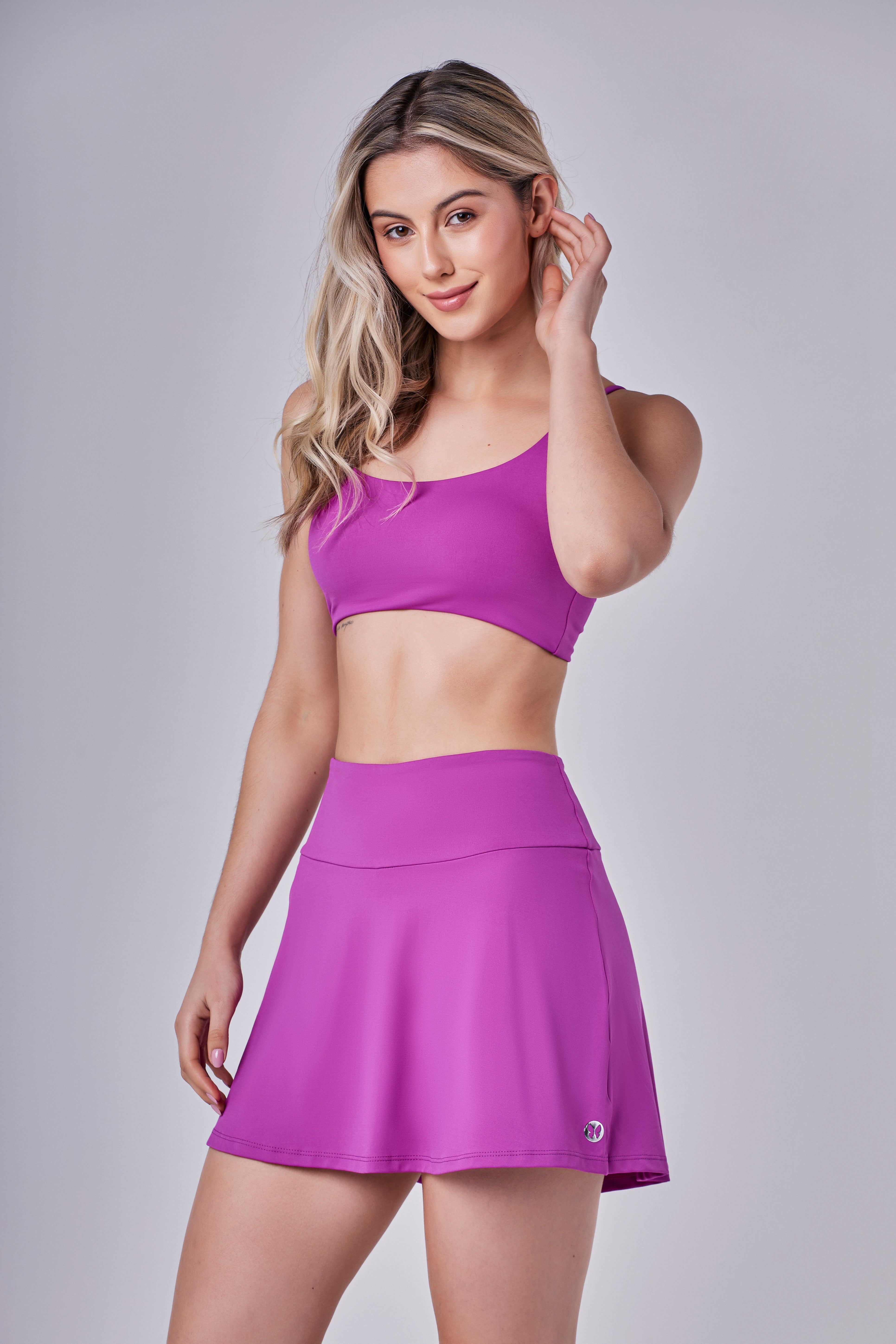 CONJUNTO SAIA E TOP AURORA ROXO