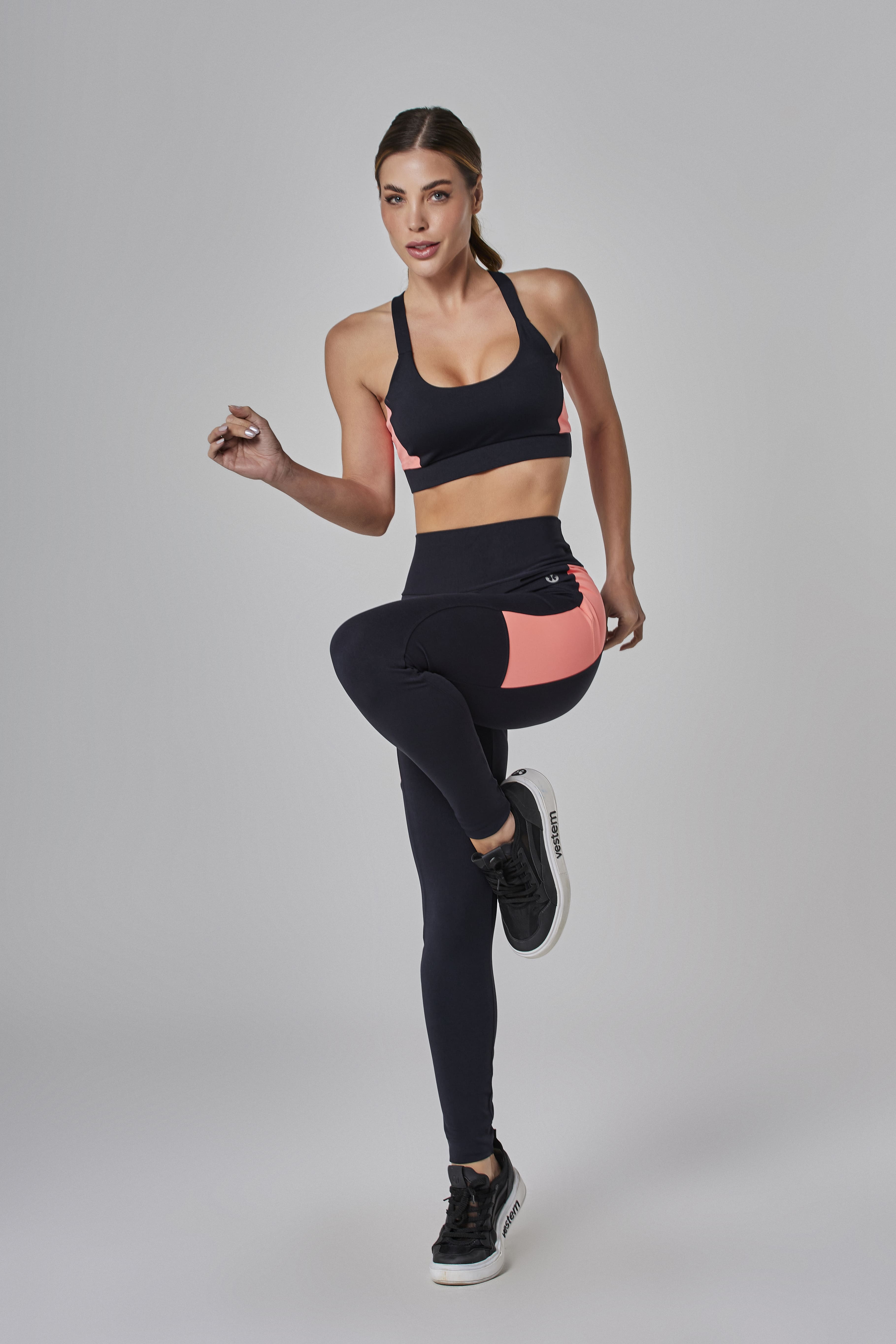 LEGGING FUSO BICOLOR RITMO PRETO