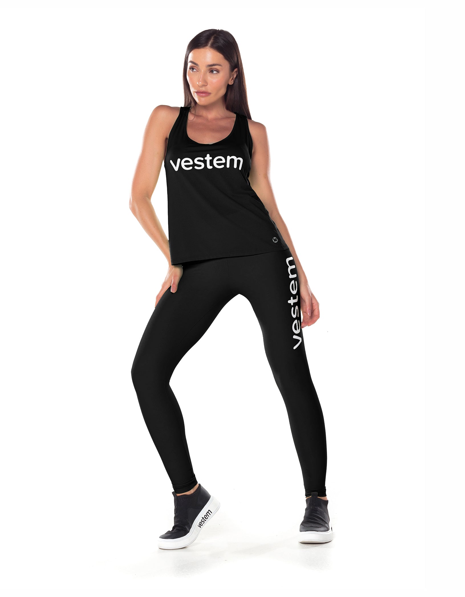 CAMISOLAS DE ALÇAS DRY FIT EMBAIXADORA PRETO