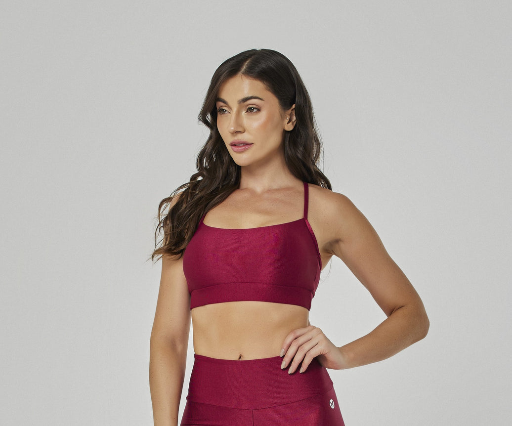 TOP ALÇAS FINAS COSMIC CARMIM